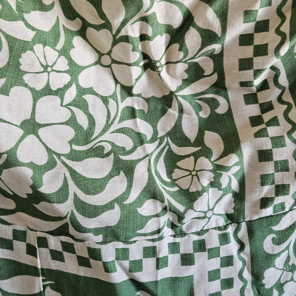 Lulu's Strapless Green Patterned Dress - Picture 6 of 10
